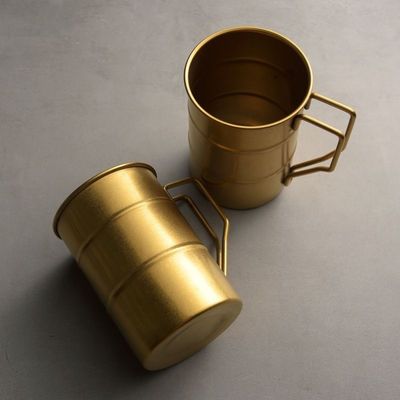 Vintage 380ml Kaffeebecher Portable 304 Edelstahl Wasserflasche für die Reise