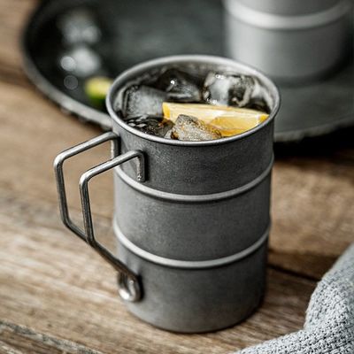 Vintage 380ml Kaffeebecher Portable 304 Edelstahl Wasserflasche für die Reise