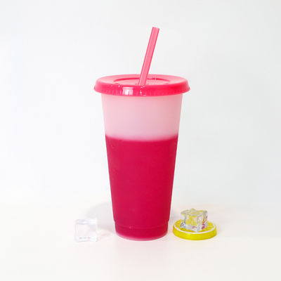 Zurück in die Schule 16oz/24oz BPA-freie Plastik-Kaffee-Tasse kalte Wasserflasche mit Deckel und Stroh