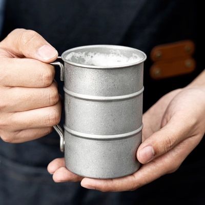 Custom Vintage 380ml Kaffeetasse für Reisen Camping und genießen Sie Ihre Lieblingsgetränke