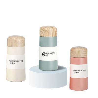 Mini Holzkorn Edelstahl Thermos Doppelwand Wasserflasche für maßgeschneiderte Farbe