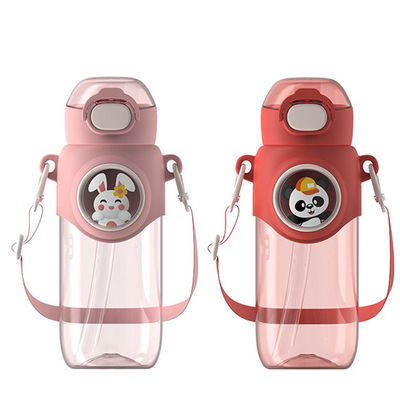 690 ml Outdoor-Studenten-Plastik-Flasche mit persönlichem Logo und Stroh-Design