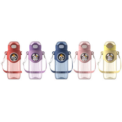 690 ml Outdoor-Studenten-Plastik-Flasche mit persönlichem Logo und Stroh-Design