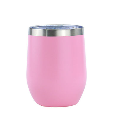 Custom Logo Doppelwand Vakuum Isolierte 12OZ Edelstahl Wein Tumbler mit Deckel