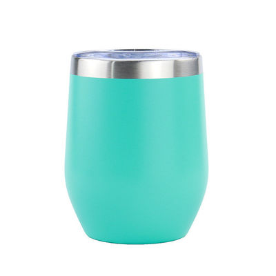 Custom Logo Doppelwand Vakuum Isolierte 12OZ Edelstahl Wein Tumbler mit Deckel