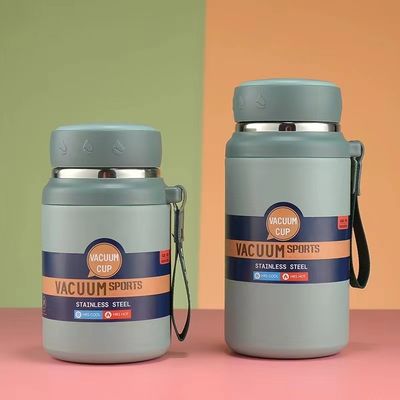 Minimalistischer Design 750 ml/1000 ml Edelstahl Thermosbecher für tragbares Campen