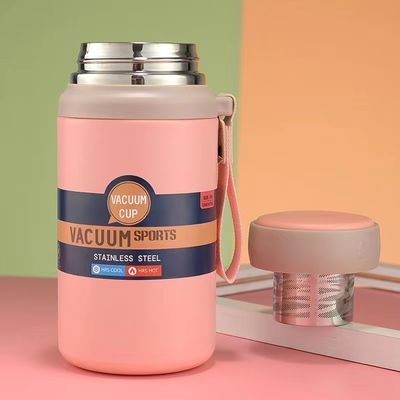 Minimalistischer Design 750 ml/1000 ml Edelstahl Thermosbecher für tragbares Campen