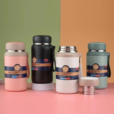 Minimalistischer Design 750 ml/1000 ml Edelstahl Thermosbecher für tragbares Campen