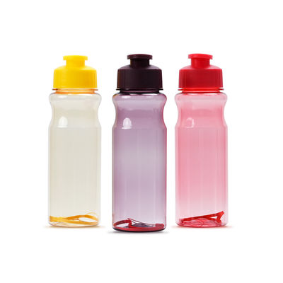 Einfache Frische Sommer Fitness Plastik-Wasserflaschen mit Deckel für große Sportbecher