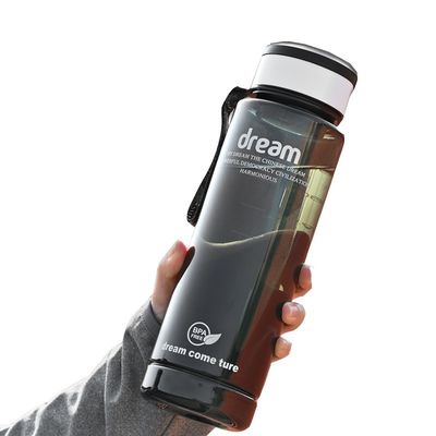 1L Wärmedämmungsflasche aus PET-Kunststoff mit Zeitmarker für Gymnastik und Camping