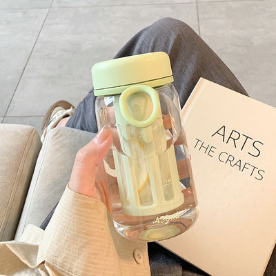 Zeitgenössisches Design Custom Logo Büro Außen Plastik Wasserflasche mit Tee-Infuser