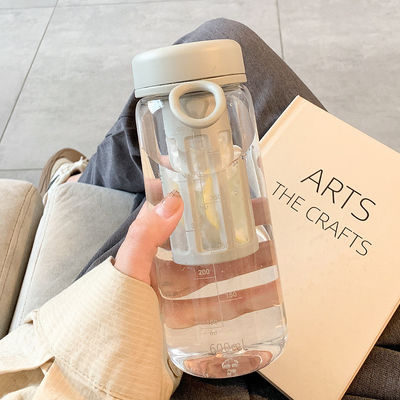 Zeitgenössisches Design Custom Logo Büro Außen Plastik Wasserflasche mit Tee-Infuser