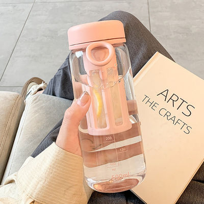 TOUR Außenflasche aus transparenter Kunststoffflasche mit Teeflasche 450 ml/600 ml Kapazität