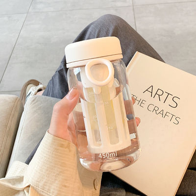 TOUR Außenflasche aus transparenter Kunststoffflasche mit Teeflasche 450 ml/600 ml Kapazität