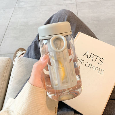600 ml undichtes Plastik-Sportwasserflasche mit Infuser und Zeitmarker BPAfrei