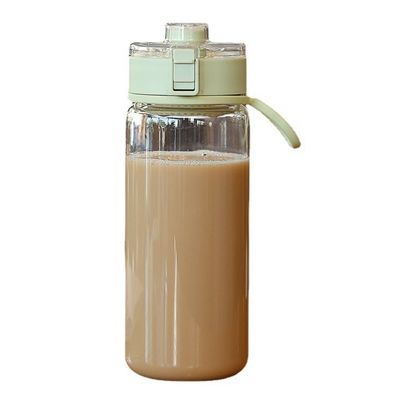 Wärmebeständige PC-Plastikflasche Flip Top Stilvolle Wasserflasche mit abnehmbarem Sieb