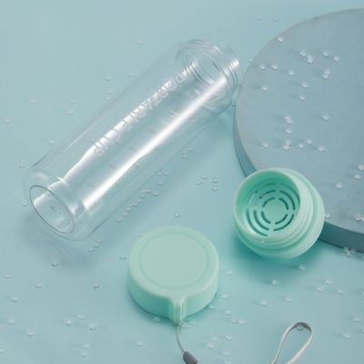 LID und Zeitmarker BPA-freie Sport-Motivationsflasche für Outdoor-Aktivitäten
