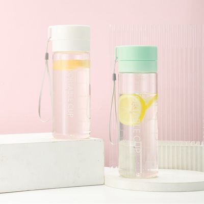 600 ml 800 ml PC Plastik-Wasserflasche mit Seil Leckdicht BPA-frei Sport Motivation