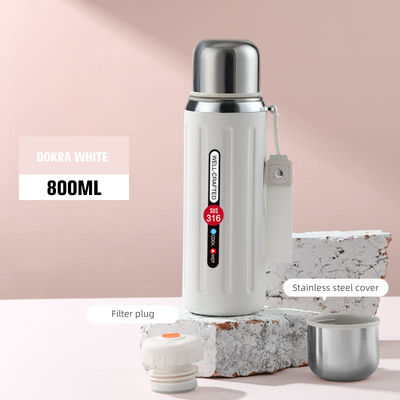 Modernes Design Außen-Sport-Staubflasche 600/800ml Weitmahlwasserflasche mit Stroh