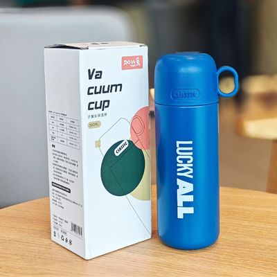 316 Edelstahl Wasserflasche für Kinder Schönes Tumbler-Becher Tragbarer Thermos Outdoor Sportflasche mit Deckel