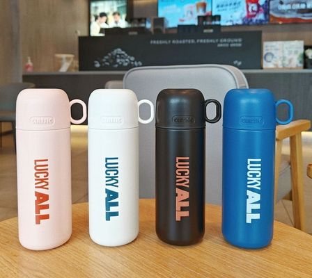 500 ml Sportflasche mit Deckel Ideal zum Warm-Kalt-Trinken 12-24 Stunden Edelstahl