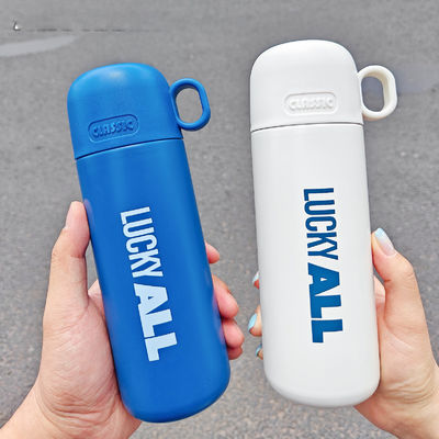 500 ml Sportflasche mit Deckel Ideal zum Warm-Kalt-Trinken 12-24 Stunden Edelstahl