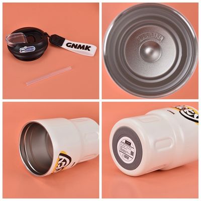 350 ml schöne Kaffeetasse aus Edelstahl mit Doppelwand, Vakuumisoliert, mit Deckel