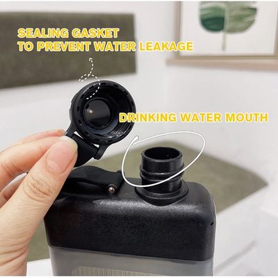 Anwendbares Siedendes Wasser 450 ml Flat Square Outdoor Sport Plastikwasserbecher mit Griff