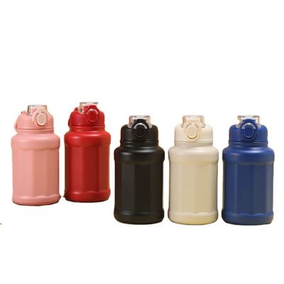 Edelstahl Outdoor Sport Wasserflasche mit Stroh Großkapazität 1000ml Custom Logo