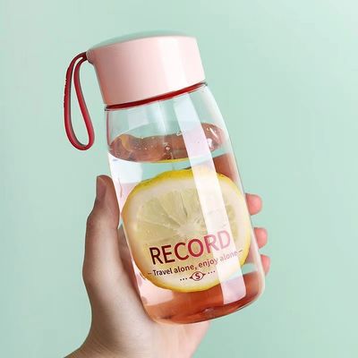 Individuelles Logo akzeptabel 380 ml klare Plastikflasche mit Deckel und Griff