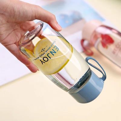 Zurück in die Schule 380 ml tragbare Wasserflasche für Mädchen Transparente Plastikflasche