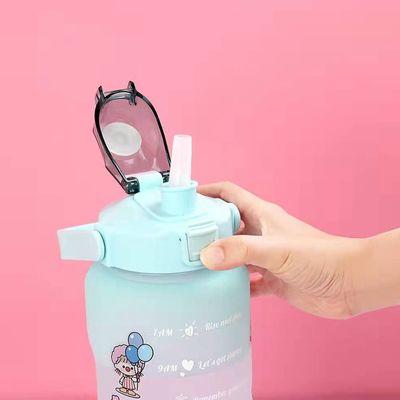 Getränke 2L tragbare Plastikflasche mit Zeitmarker und Schrägfarbe