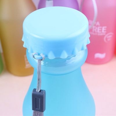 Versiegelte Trinkflasche 550ml Wiederverwendbares Fitnessstudio Bpa Freier Sport Plastikwasserflaschen mit Seil