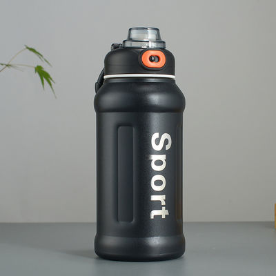 Portable Fitness Edelstahl Thermosflasche Wasserflasche mit Stroh für Camping