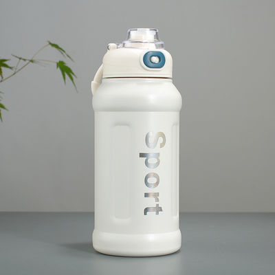 Portable Fitness Edelstahl Thermosflasche Wasserflasche mit Stroh für Camping