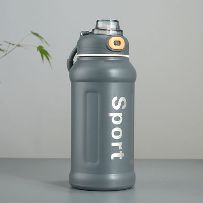 Portable Fitness Edelstahl Thermosflasche Wasserflasche mit Stroh für Camping