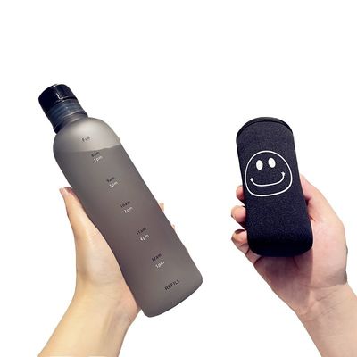 Wärmedämmung 500 ml Sportzeitmarker Plastik-Trinkwasserflasche mit LID