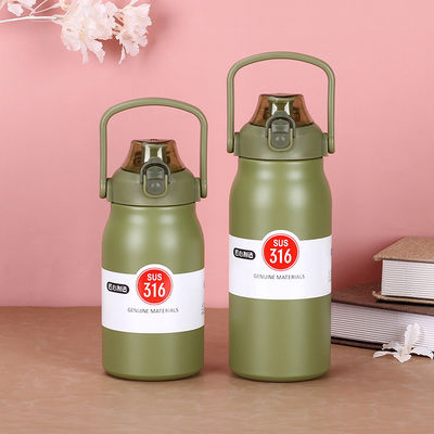 Custom Logo Edelstahl Vakuum isolierte Thermosflaschen Flasche mit Sprungkappe
