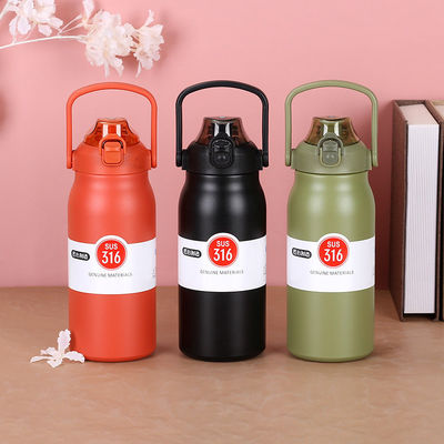 Custom Logo Edelstahl Vakuum isolierte Thermosflaschen Flasche mit Sprungkappe