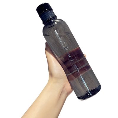 500 ml Zeitmarker Plastik-Wasserflasche mit Deckel und Deckel für Sport Camping Reisen