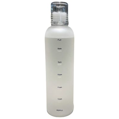 500 ml Zeitmarker Plastik-Wasserflasche mit Deckel und Deckel für Sport Camping Reisen