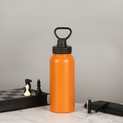 Muster bieten kundenspezifische breite Mund 1000ml Edelstahl Vakuum Reise Wasserflasche