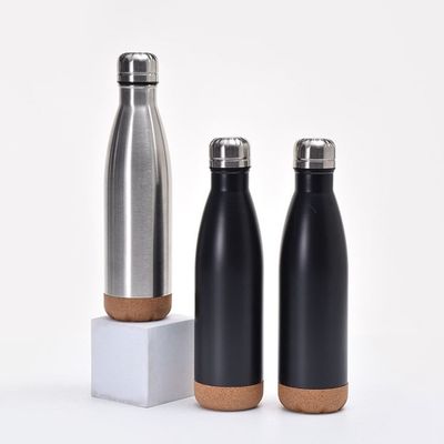Vakuumflaschen Thermosen 500 ml isolierte Edelstahlflasche mit Korkboden