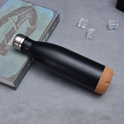 Vakuumflaschen Thermosen 500 ml isolierte Edelstahlflasche mit Korkboden