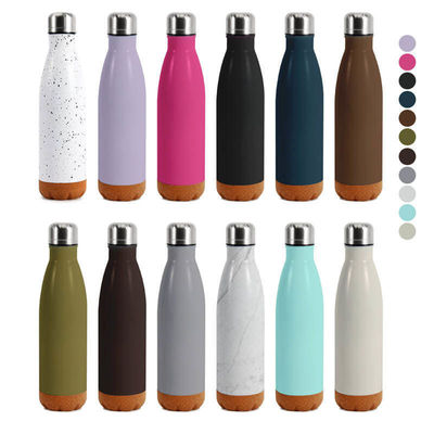 Vakuumflaschen Thermosen 500 ml isolierte Edelstahlflasche mit Korkboden