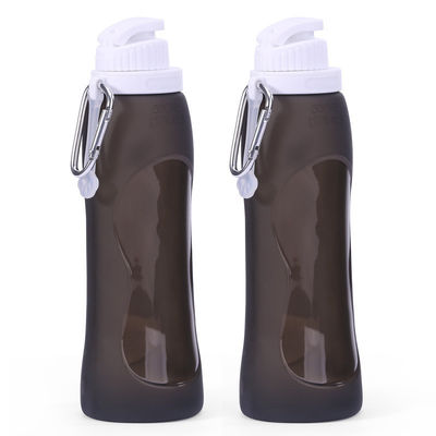 Bleiben Sie hydratisiert auf Ihrem Ausflug Customized Logo Silikon Sport Reise Wasserflasche