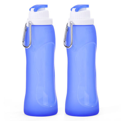 Bleiben Sie hydratisiert auf Ihrem Ausflug Customized Logo Silikon Sport Reise Wasserflasche