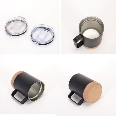 0.5KG Weiß Schwarz Doppelwand Vakuum Isolierter Kaffeetasse aus Edelstahl mit Deckel