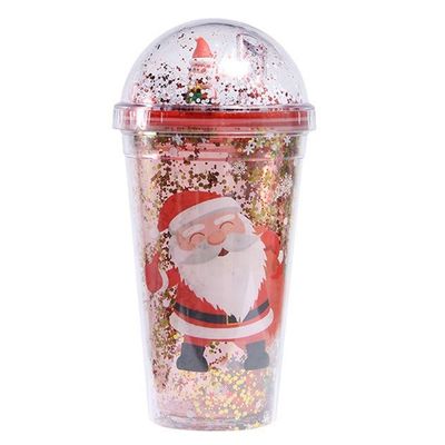 500 ml Weihnachtsflasche aus Kunststoff mit süßem Wasserflaschendesign für nachhaltiges Trinken