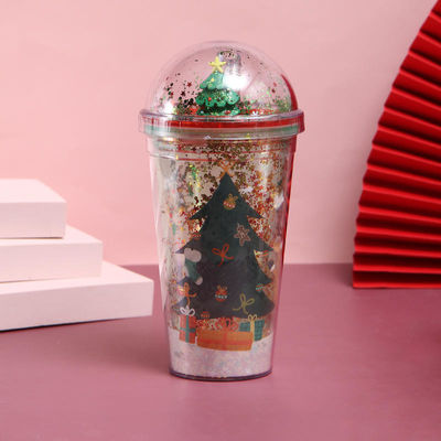 500 ml Weihnachtsflasche aus Kunststoff mit süßem Wasserflaschendesign für nachhaltiges Trinken